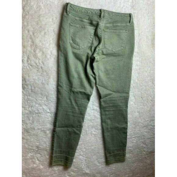 Mossimo Womens Jeans Size 6 28R Super Stretch Mid Rise Jegging Green Rip… - Picture 4 of 4